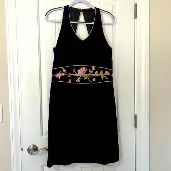 NWT Jessica Howard linen blend halter top embroidered Dark feminine size 12 - Picture 2 of 13
